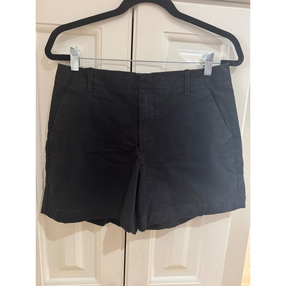 Banana Republic Black Authentic Chino Shorts Size 6 Casual Flat Front